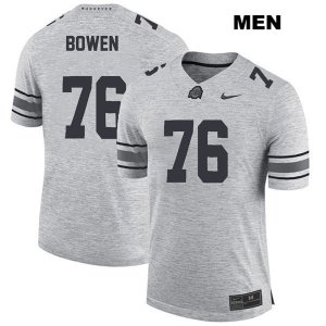 Men's NCAA Ohio State Buckeyes Branden Bowen #76 College Stitched Authentic Nike Gray Football Jersey JZ20Z37OQ